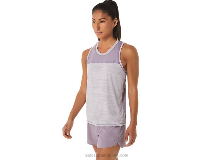 tanque de carrera femenino Asics 4L682559 cuarzo violeta/duna de verano