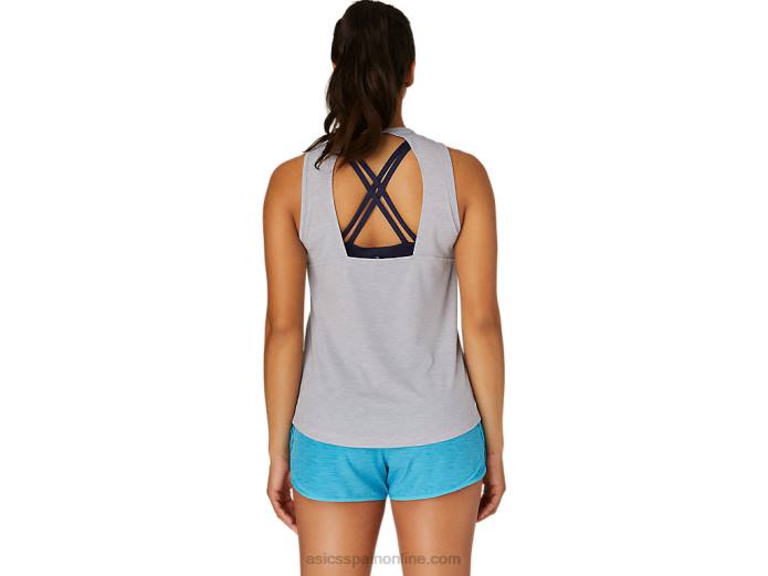 tanque de músculo de las mujeres Asics 4L684116 brezo gris piamonte
