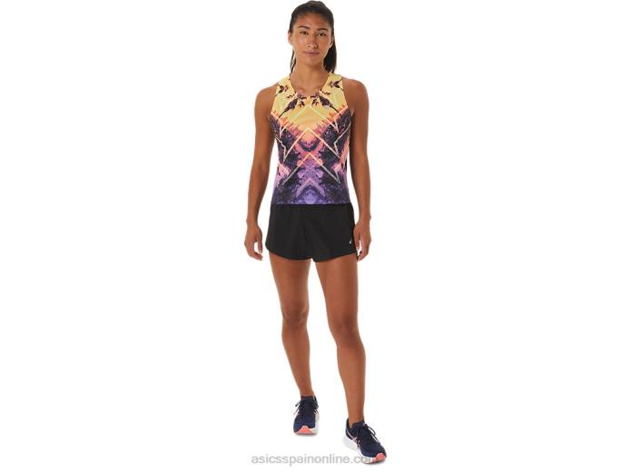 tanque de maratón de las mujeres Asics 4L682316 naranja claro/naranja pop/amatista