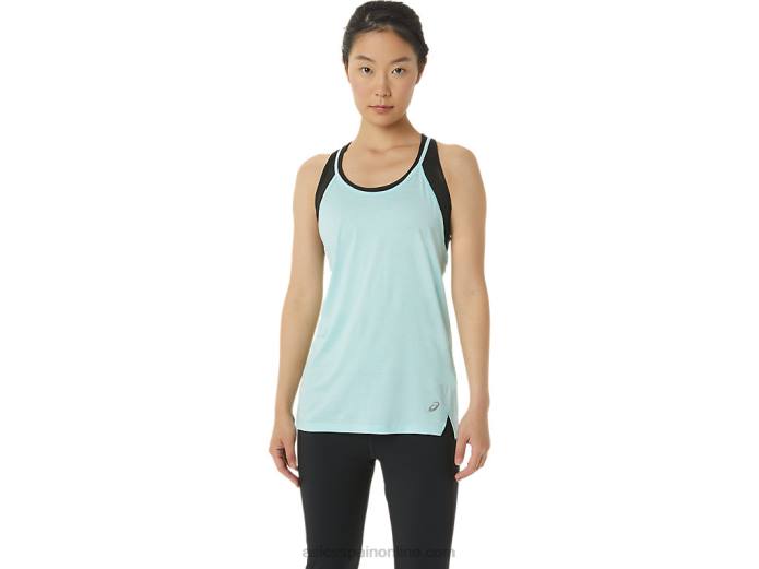 tanque de tiras de las mujeres Asics 4L683304 tinte espacial azul claro