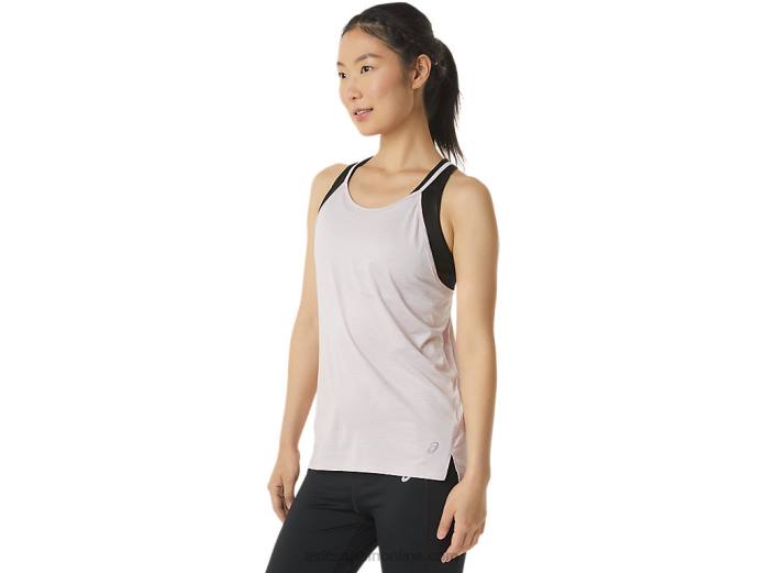 tanque de tiras de las mujeres Asics 4L683310 tinte espacial apenas rosa