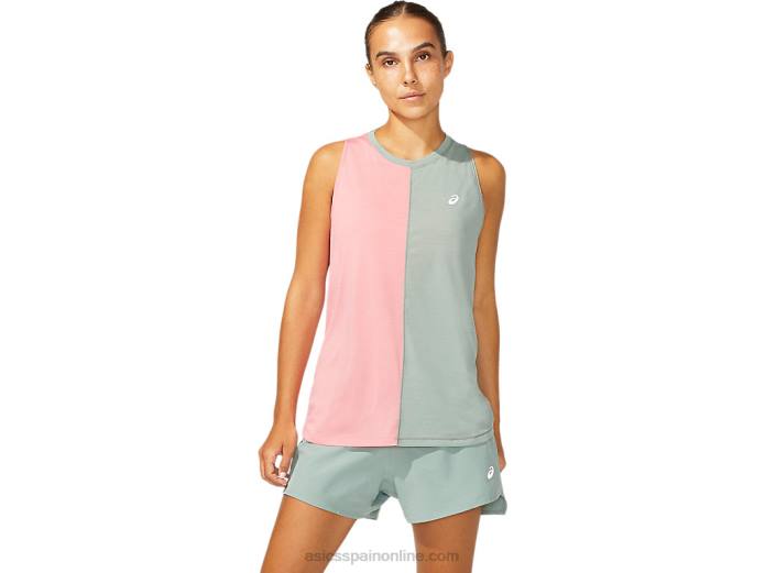 tanque de tokio de mujer Asics 4L683961 gris pizarra/pétalo de melocotón