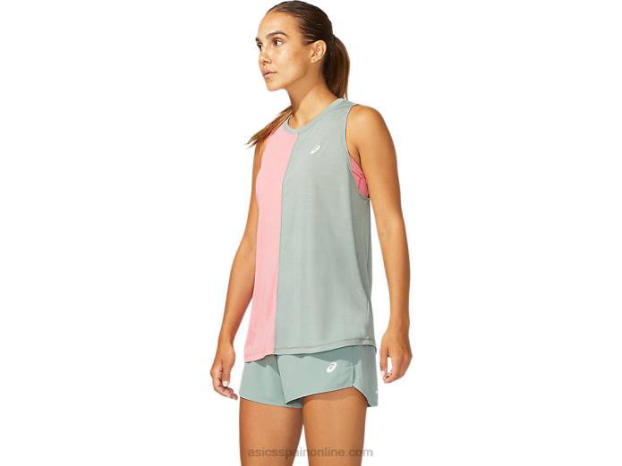 tanque de tokio de mujer Asics 4L683961 gris pizarra/pétalo de melocotón