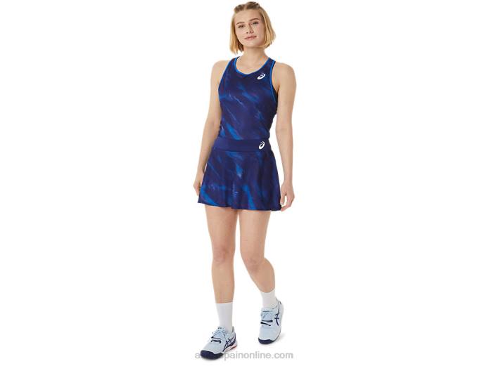 falda pantalón con gráfico de partido de mujer Asics 4L683064 buceo azul