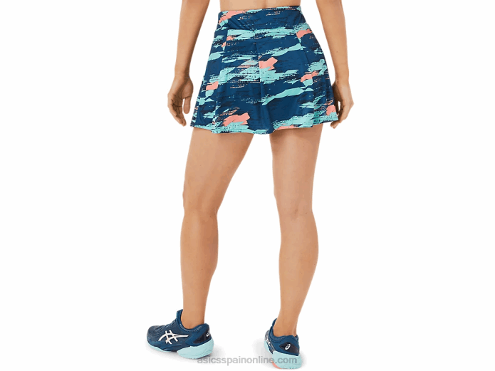 falda pantalón con gráfico de partido de mujer Asics 4L683503 índigo claro
