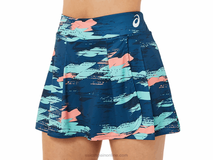 falda pantalón con gráfico de partido de mujer Asics 4L683503 índigo claro