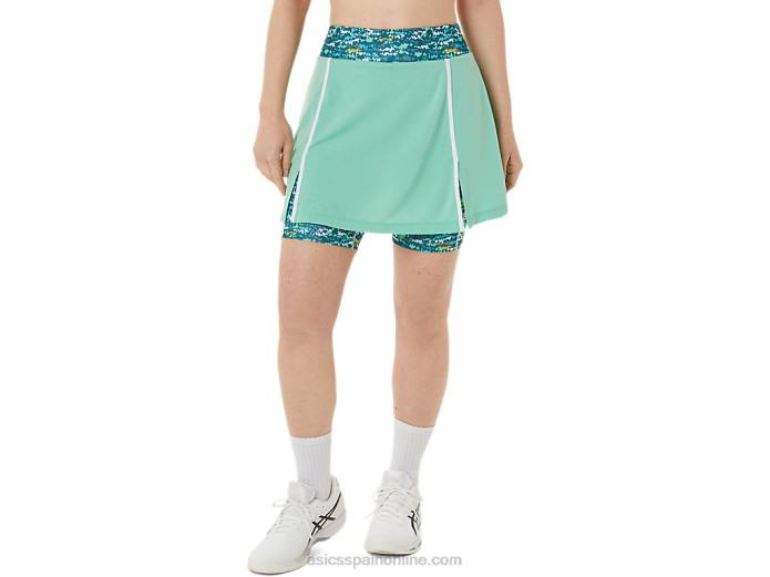 falda pantalón new strong 92 mujer Asics 4L683057 espuma de mar/tenis japón cepillado aop