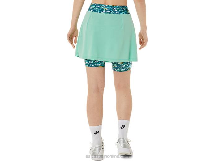falda pantalón new strong 92 mujer Asics 4L683057 espuma de mar/tenis japón cepillado aop