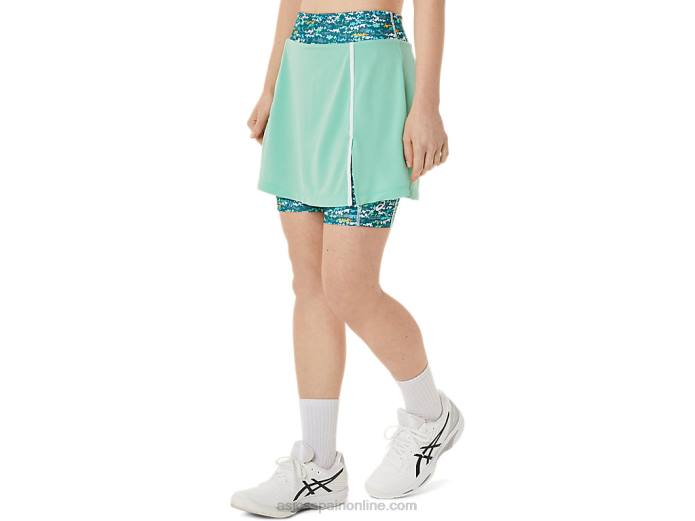 falda pantalón new strong 92 mujer Asics 4L683057 espuma de mar/tenis japón cepillado aop