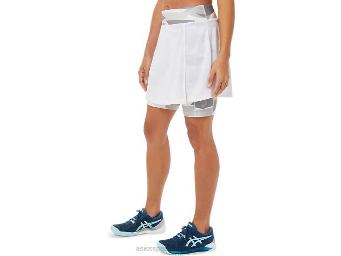 falda pantalón new strong 92 mujer Asics 4L683276 blanco brillante