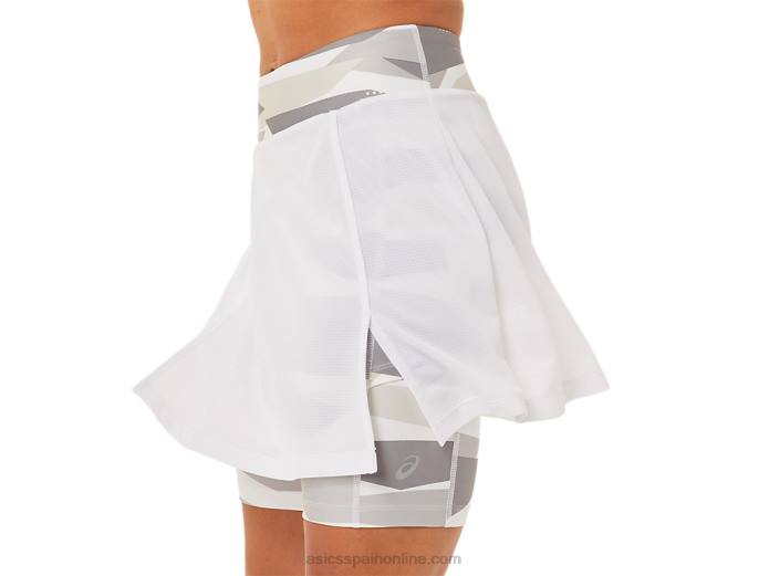 falda pantalón new strong 92 mujer Asics 4L683276 blanco brillante