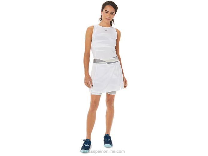 falda pantalón new strong 92 mujer Asics 4L683276 blanco brillante