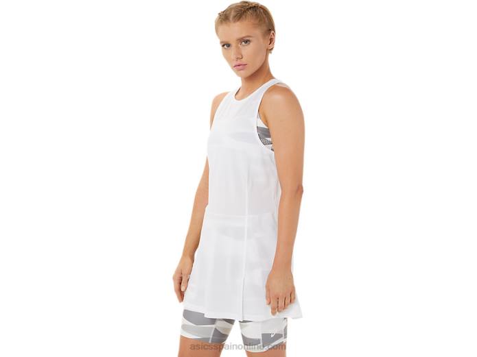 nuevo vestido strong 92 de mujer Asics 4L683283 blanco brillante
