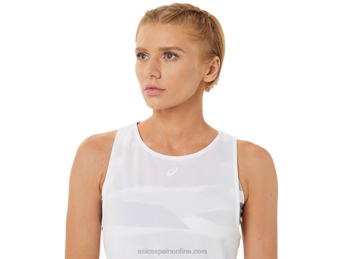 nuevo vestido strong 92 de mujer Asics 4L683283 blanco brillante