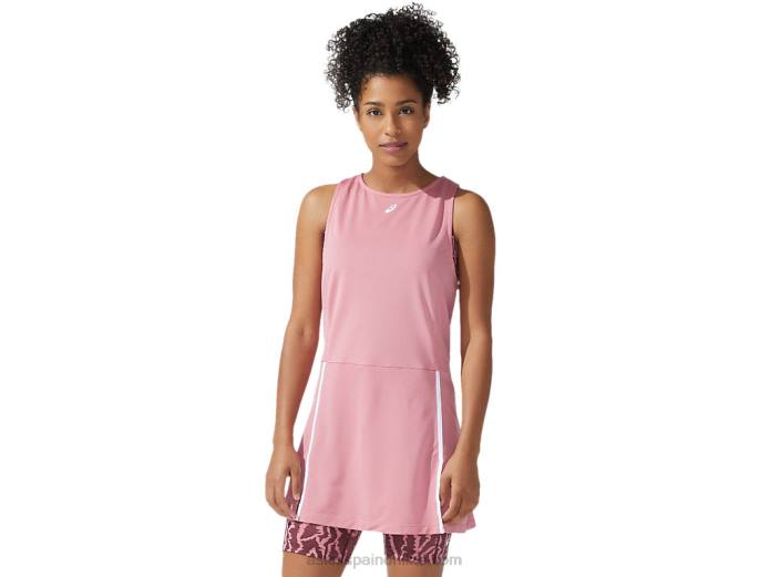 nuevo vestido strong 92 de mujer Asics 4L683835 estampado de rosa ahumado/marte profundo