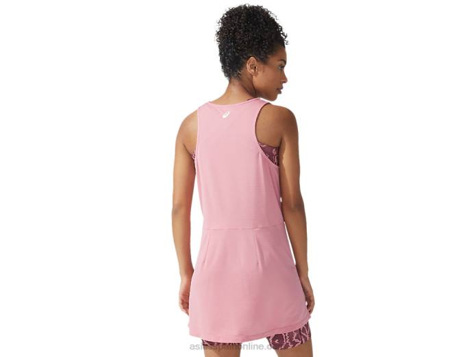 nuevo vestido strong 92 de mujer Asics 4L683835 estampado de rosa ahumado/marte profundo