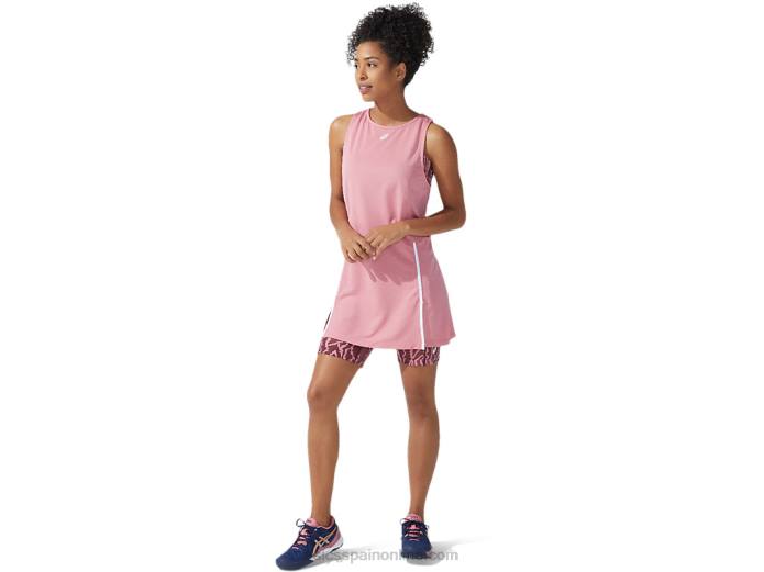 nuevo vestido strong 92 de mujer Asics 4L683835 estampado de rosa ahumado/marte profundo