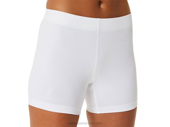 vestido de corte de mujer Asics 4L682554 blanco brillante/medianoche