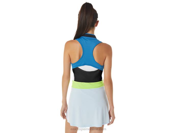 vestido de partido de mujer Asics 4L682250 azul renacido/cielo