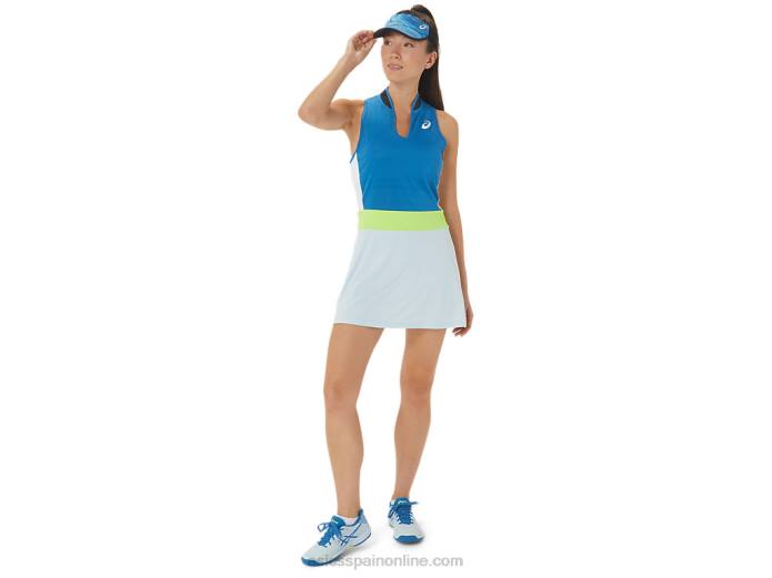 vestido de partido de mujer Asics 4L682250 azul renacido/cielo