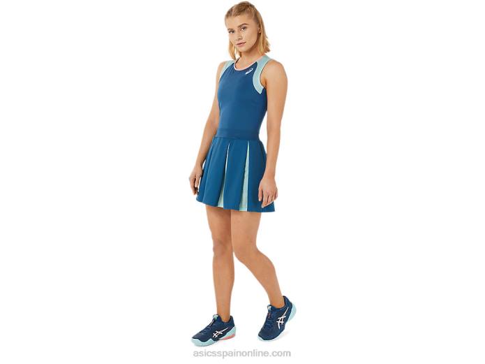 vestido de partido de mujer Asics 4L683502 índigo claro