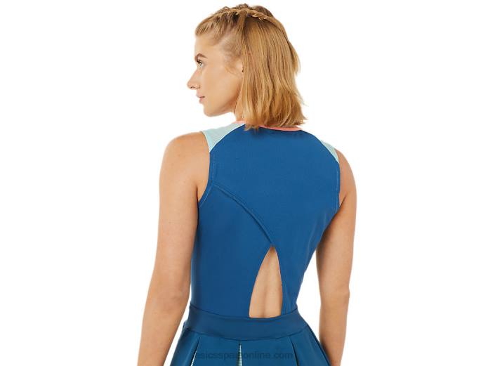 vestido de partido de mujer Asics 4L683502 índigo claro