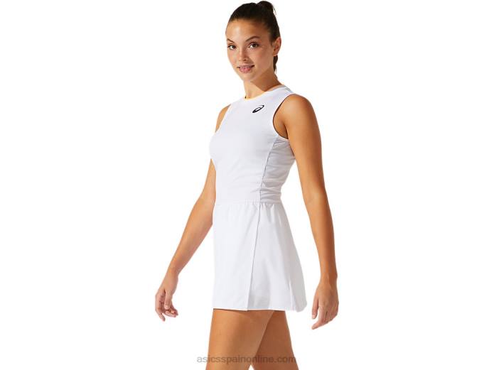 vestido de partido de mujer Asics 4L684067 blanco brillante/blanco brillante