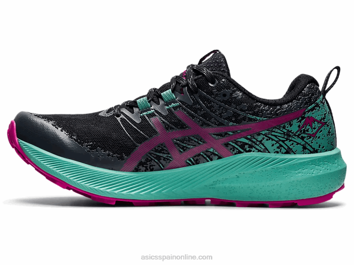 fuji lite 2 Asics 4L683586 negro/rojo fucsia