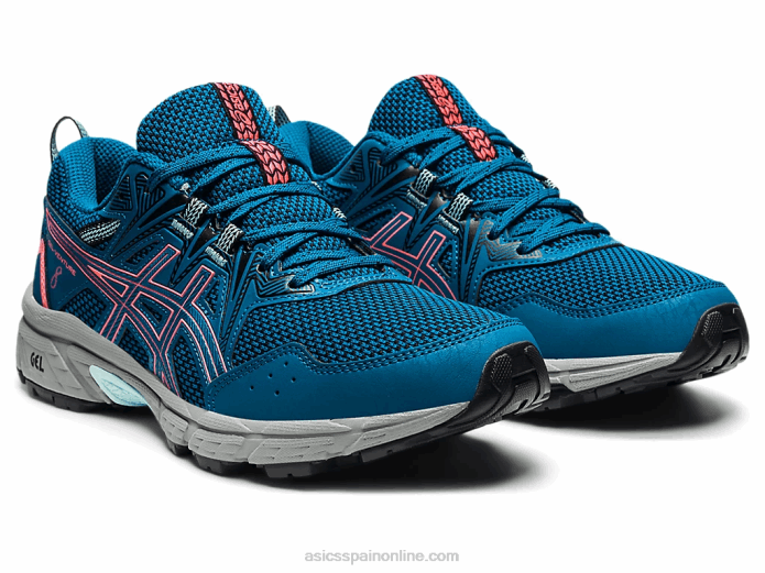 gel-ventura 8 Asics 4L683612 verde azulado de aguas profundas/coral resplandeciente