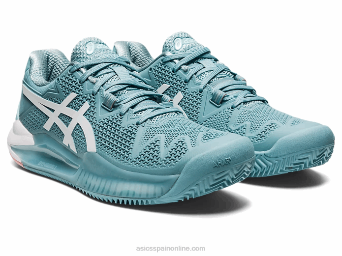 gel-resolución 8 arcilla Asics 4L683087 humo azul/blanco