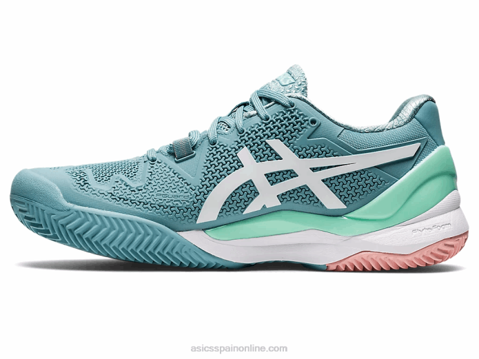 gel-resolución 8 arcilla Asics 4L683087 humo azul/blanco