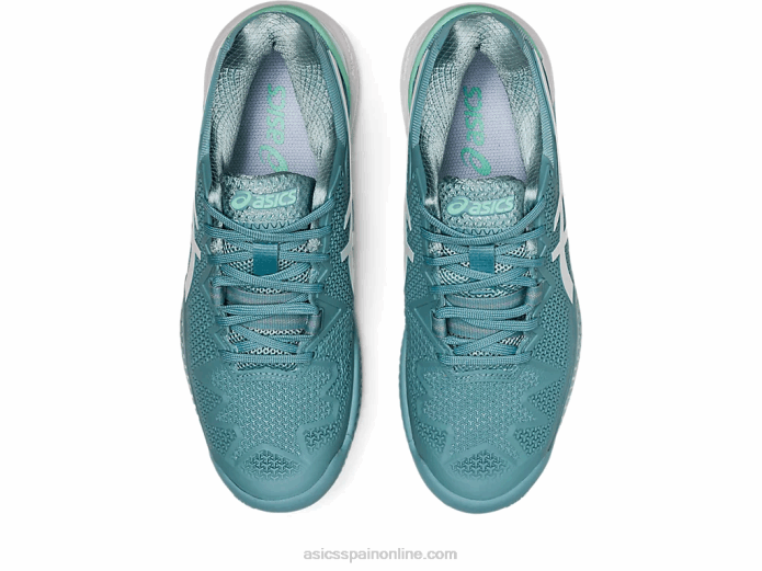 gel-resolución 8 arcilla Asics 4L683087 humo azul/blanco