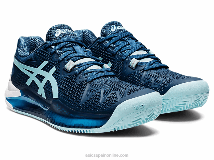 gel-resolución 8 arcilla Asics 4L683259 índigo claro/azul claro