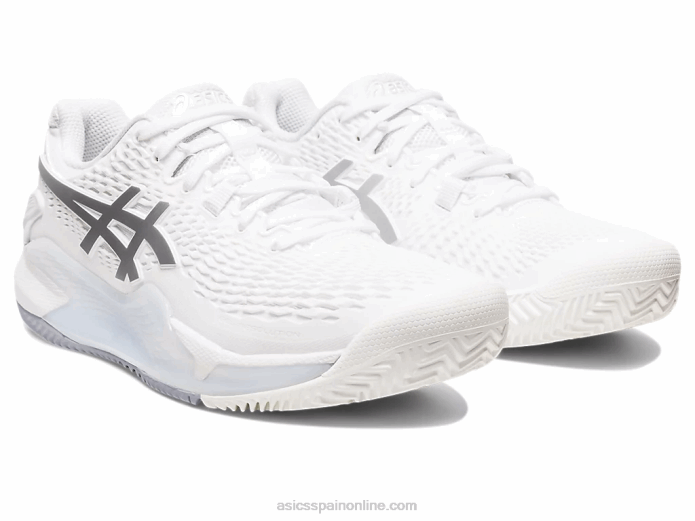 gel-resolución 9 arcilla Asics 4L682459 blanco/plata pura