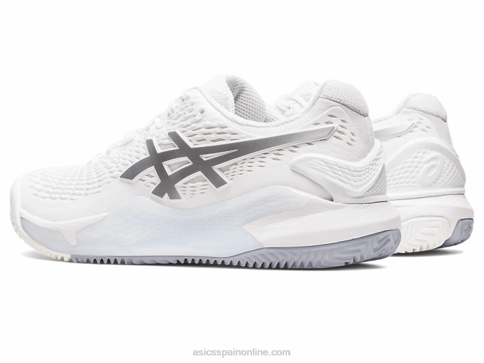 gel-resolución 9 arcilla Asics 4L682459 blanco/plata pura