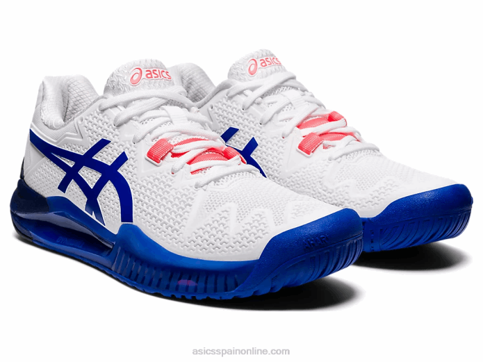 resolución de gel 8 Asics 4L683867 blanco/azul lapislázuli