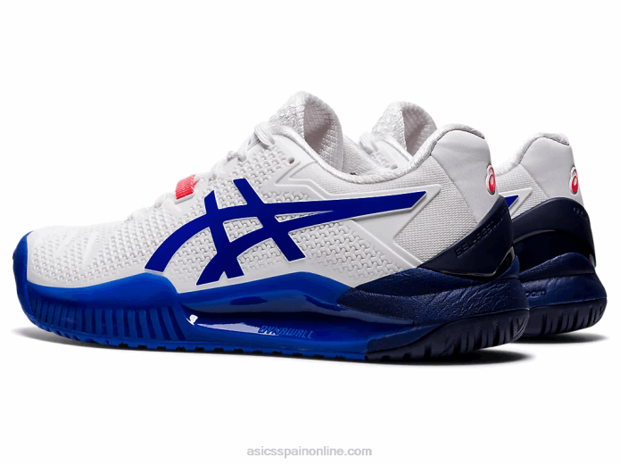 resolución de gel 8 Asics 4L683867 blanco/azul lapislázuli