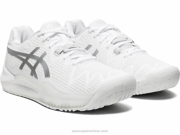 resolución de gel 8 Asics 4L684186 blanco/plata pura