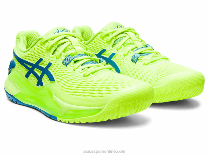 resolución de gel 9 Asics 4L682170 verde peligro/azul renacido