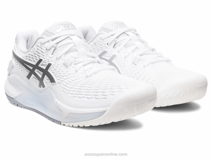 resolución de gel 9 Asics 4L682390 blanco/plata pura