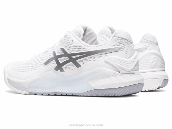 resolución de gel 9 Asics 4L682390 blanco/plata pura