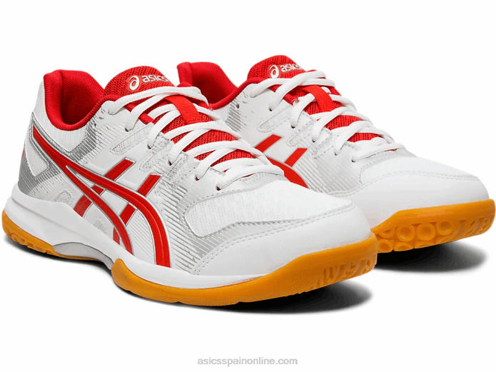 cohete de gel 9 Asics 4L684202 blanco/rojo clásico