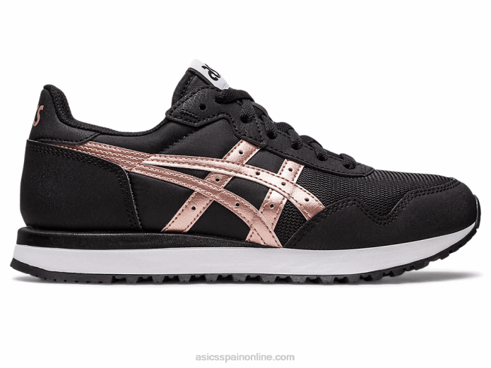 corredor de tigre ii Asics 4L682290 negro/oro rosa