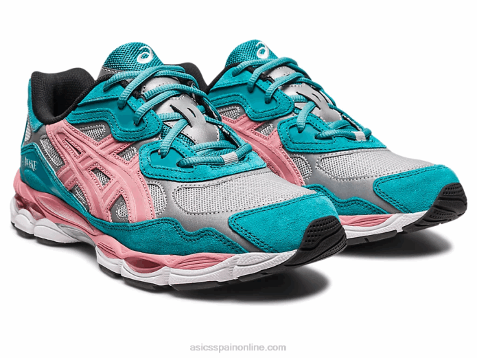 despierto ny x gel-nyc Asics 4L68308 plata pura/pizarra verde azul