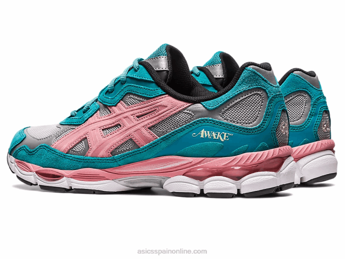 despierto ny x gel-nyc Asics 4L68308 plata pura/pizarra verde azul