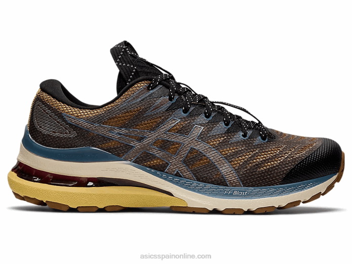 fn3-s gel-kayano 28 Asics 4L683139 antracita/oro antiguo