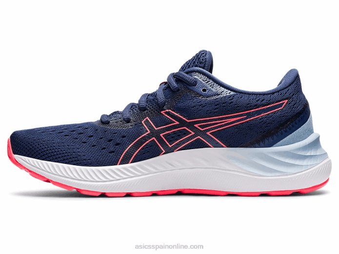 gel-excitar 8 de ancho Asics 4L683595 azul trueno/coral llameante