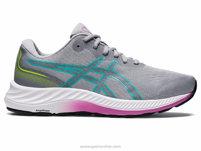 gel-excite 9 de ancho Asics 4L682867 gris piedmont/vidrio mar
