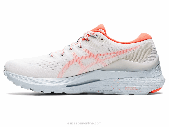 gel-kayano 28 Asics 4L683153 blanco/coral relámpago