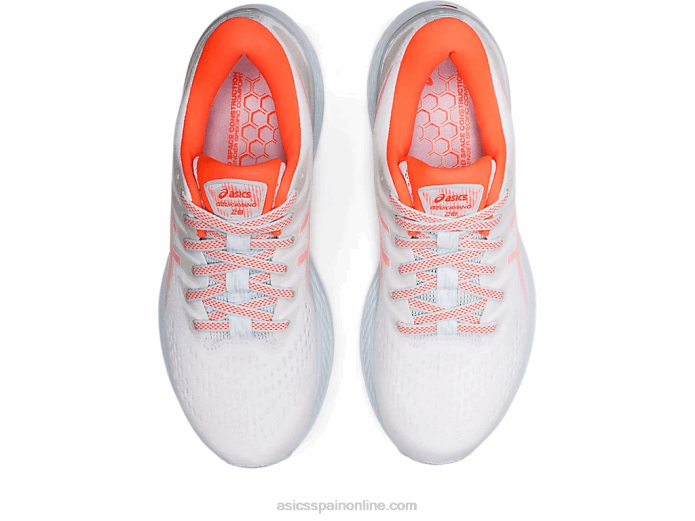 gel-kayano 28 Asics 4L683153 blanco/coral relámpago